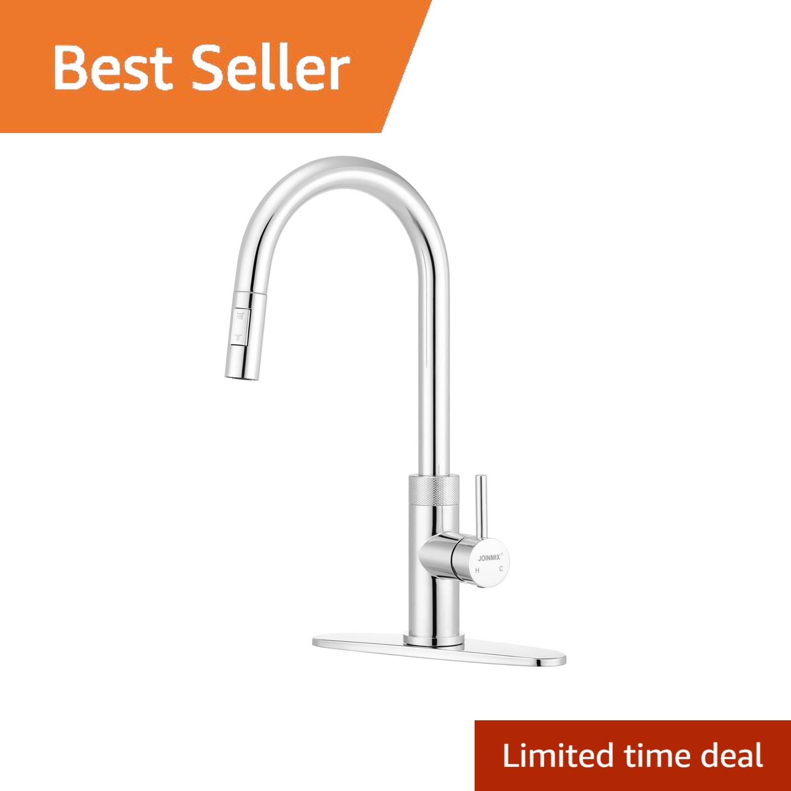 JOINMIX Chrome Pull Down Kitchen Faucet