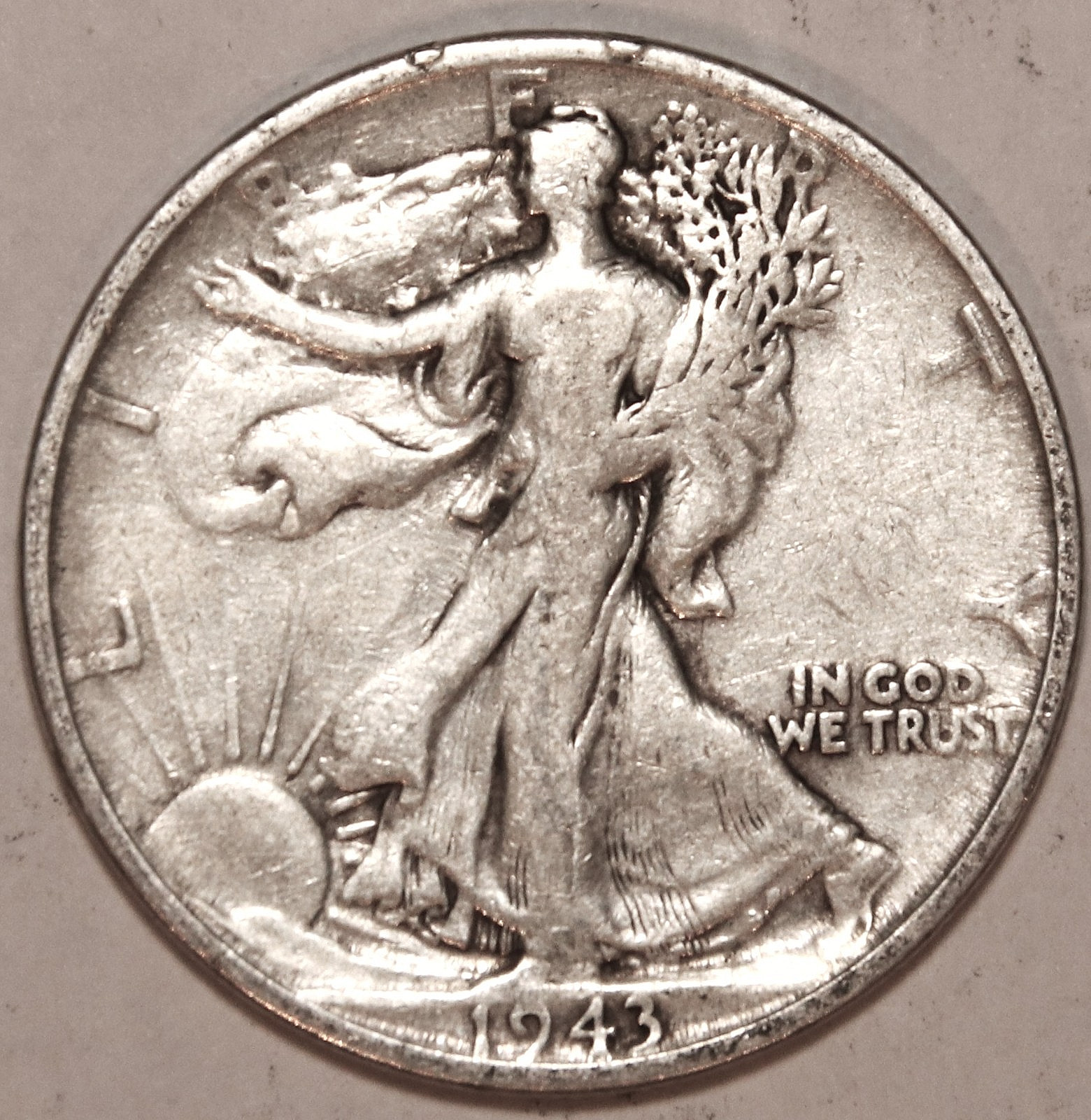 1943-S Walking Liberty Silver Half Dollar - Very Fine - #3750EC