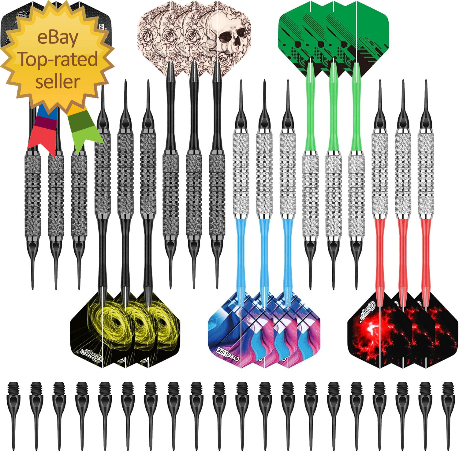 18Pcs Soft Tip Darts Set for Electronic Dart Board Easy to use and carry
