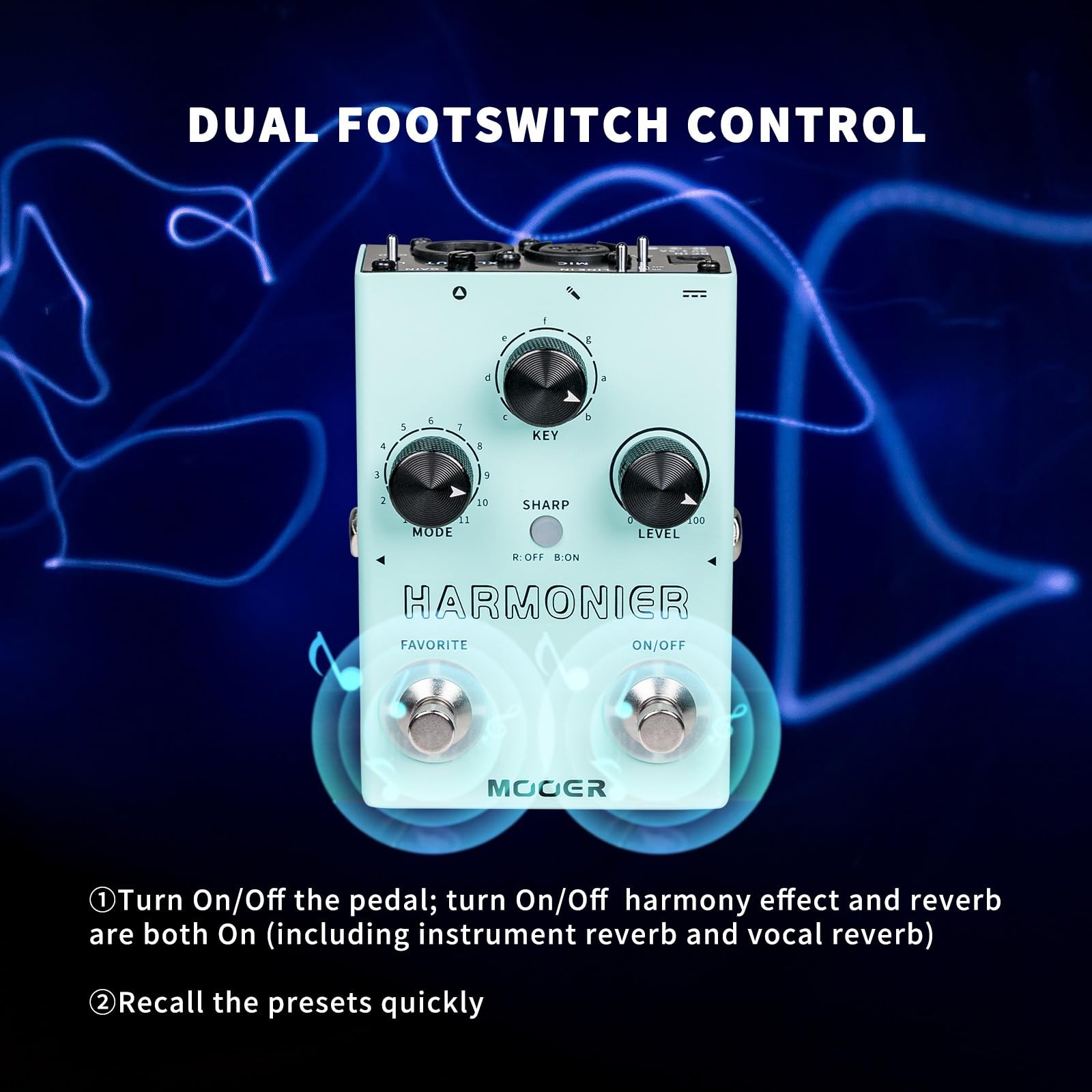 Vocal Effects Processor Pedal for Live Singing, Streaming, and Recording