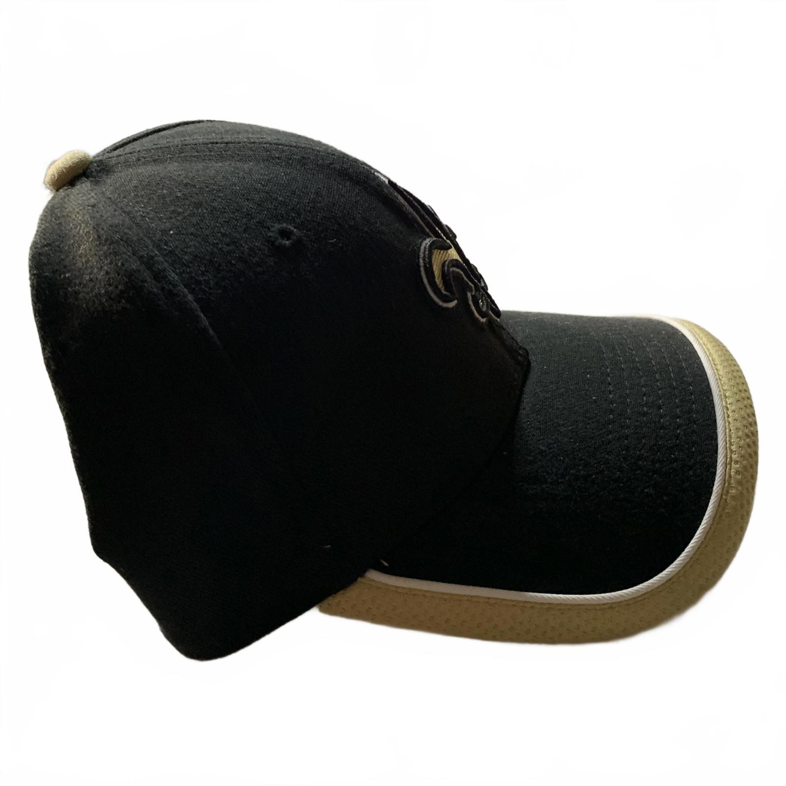 Black and Tan Fleur-de-Lis Baseball Cap NEW