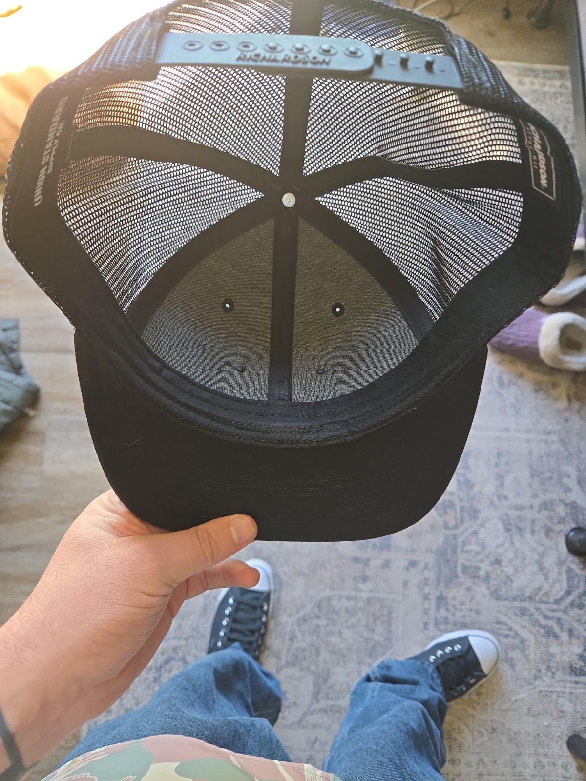 We Knife Exclusive Hat Blach Mesh Richardson Snapback