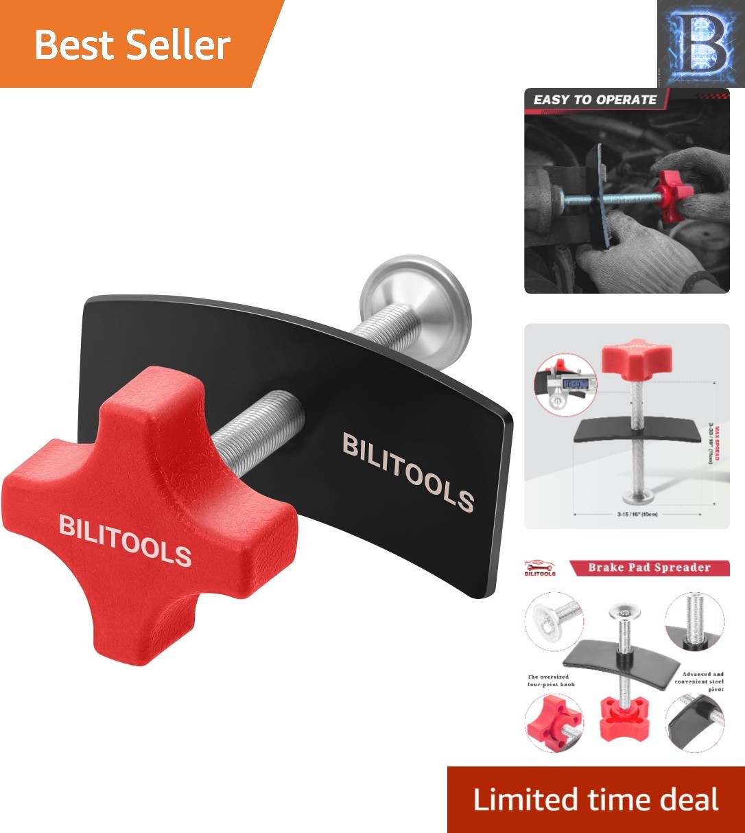 Durable Alloy Steel Brake Caliper Tool - Quick & Reliable Brake Repairs for Cars
