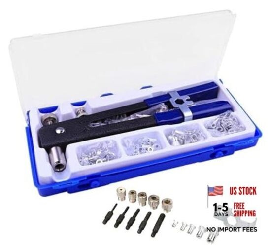 86 Pcs Heavy Blind Rivet Nut Tool Kit Hand Riveter Wrench Threaded Insert