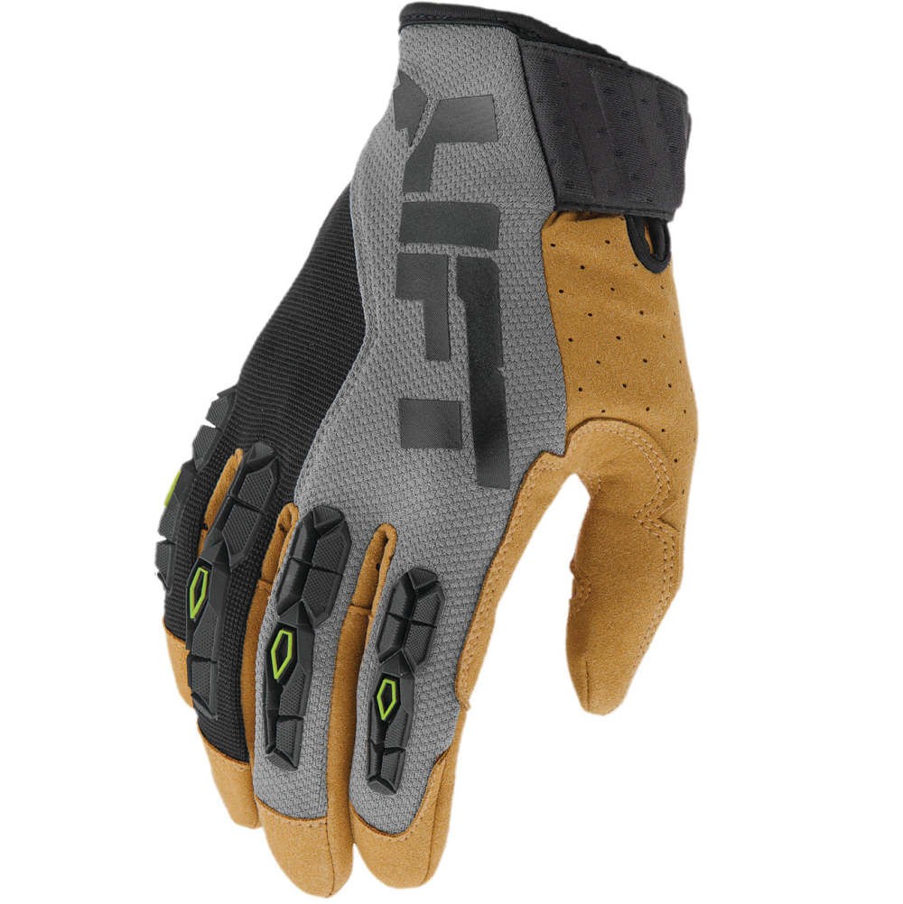 Lift Safety Gloves Silicone Fused Palm Handler Medium Grey And Black