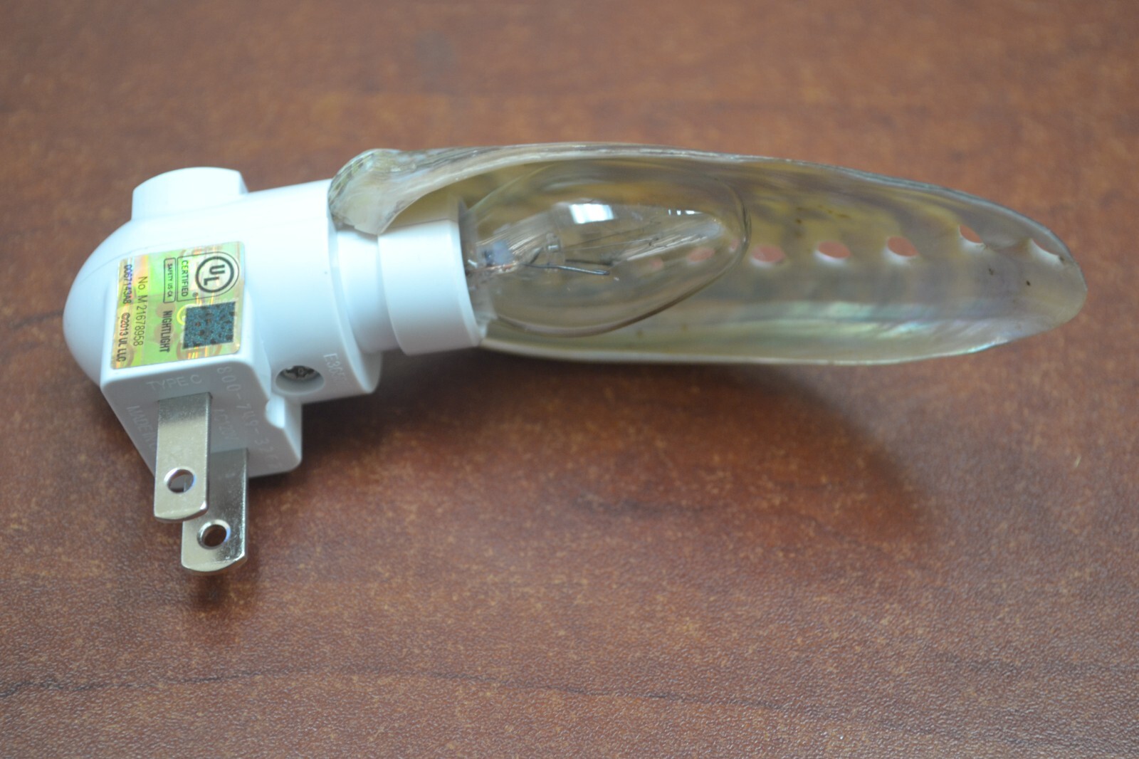GREEN ABALONE SHELL NIGHT LIGHT BATHROOM KITCHEN #9035
