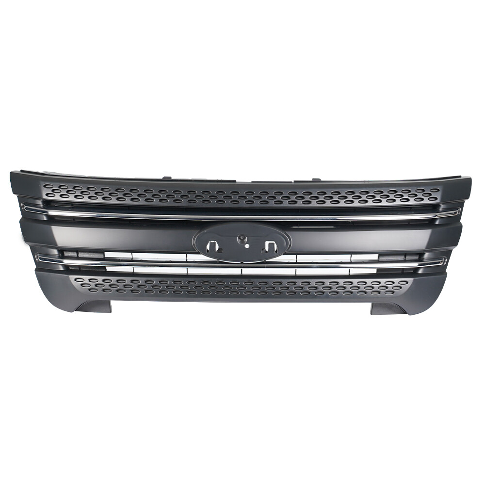 Front Bumper Grille Assembly w/ Foglight For 2011-2015 Ford Explorer Complete