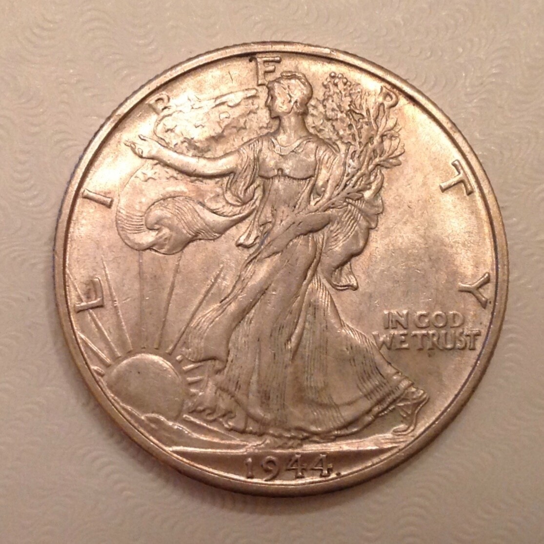1944 D Walking Liberty Half Dollar cd -