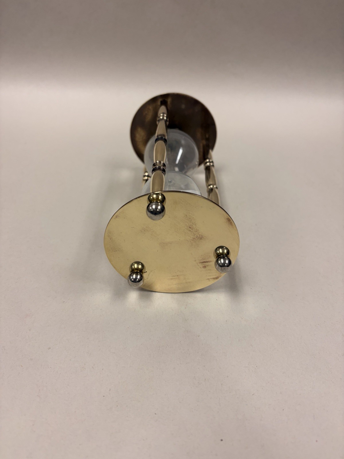 Vintage Hourglass Timer Solid Brass Sand 6” Tall × 3" Nautical