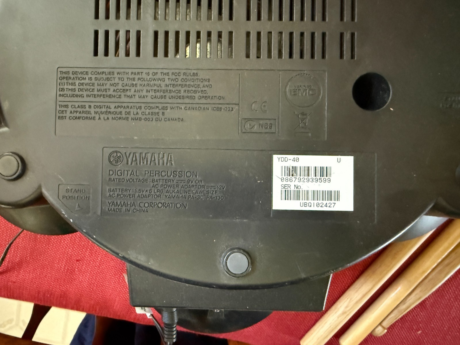 Yamaha YDD-40 Electric Digital Percussion Drum Kit Tested & Working