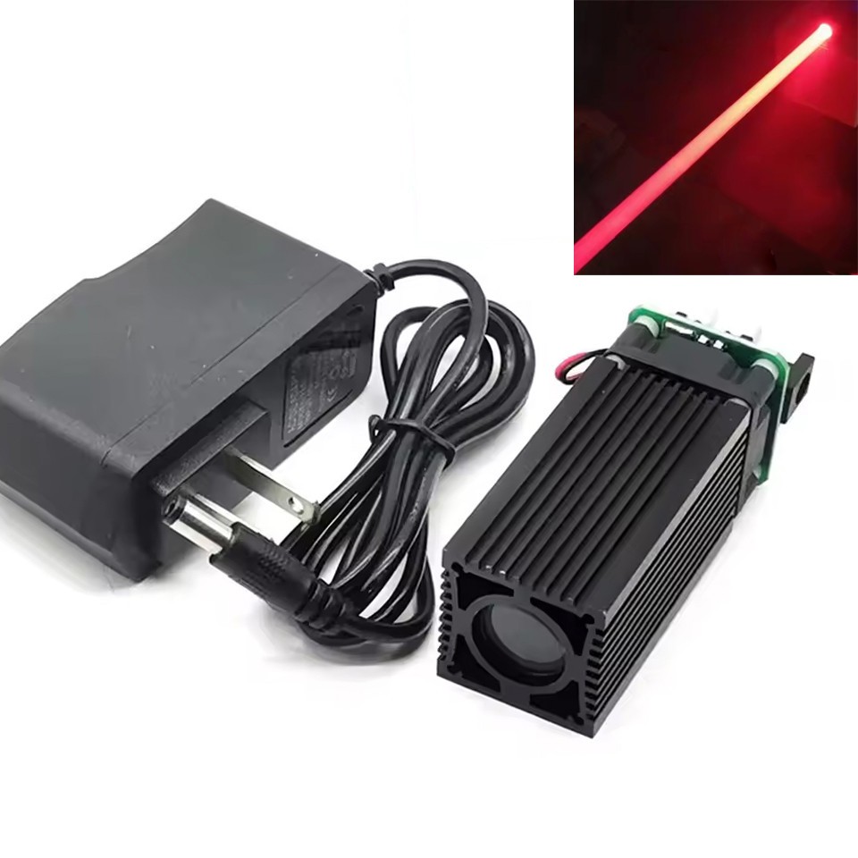 638nm 700mW Fat Round Dot Beam Bright Red Lighting Laser Module 12V Adapter
