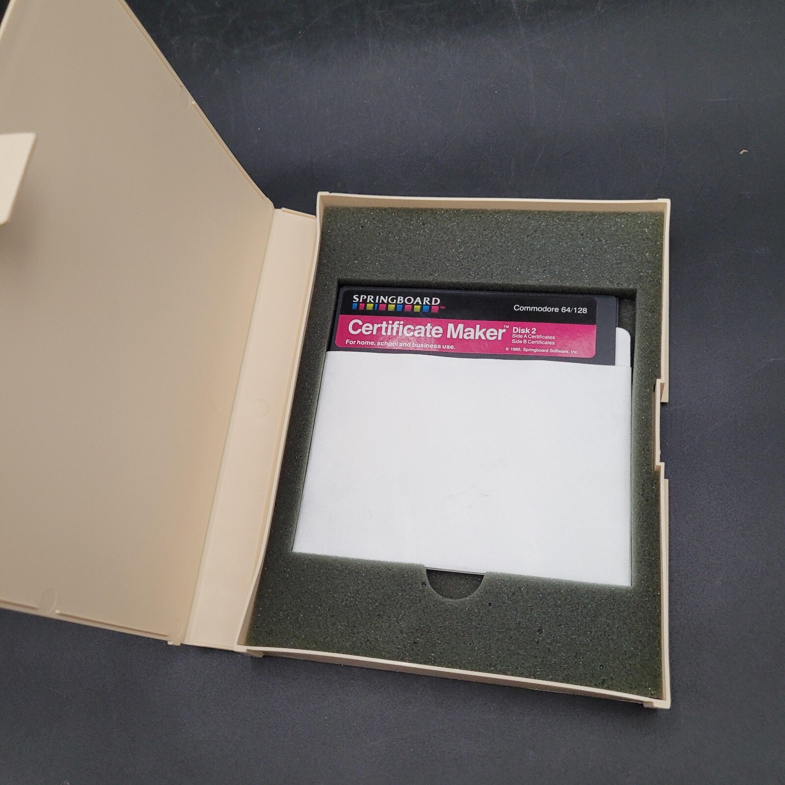 Vintage Computing Springboard Certificate Maker Commodore 64 128 UNTESTED C64