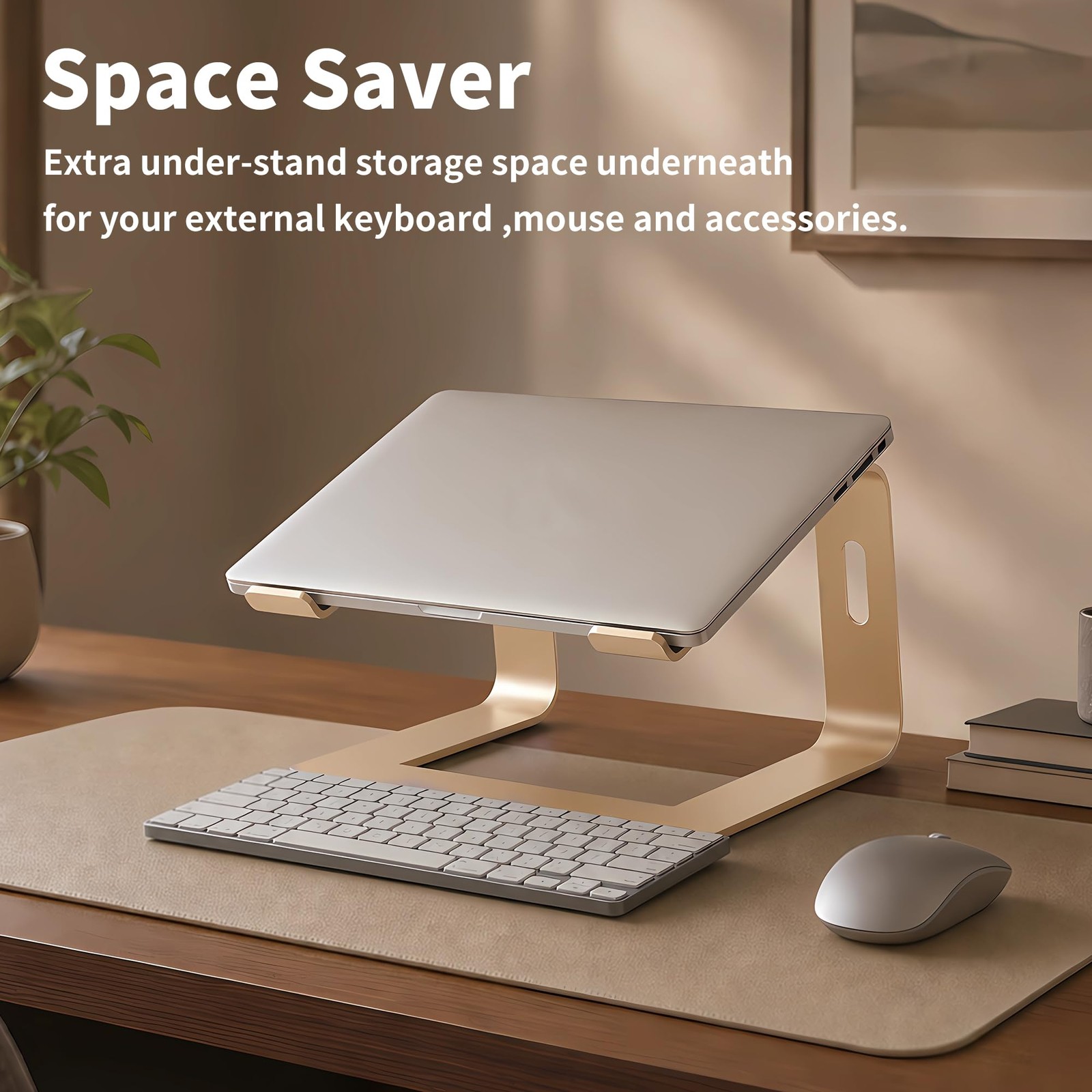 Ergonomic Laptop Stand, Premium 5mm Aluminum Riser for 10-15.6 Inch Notebook ...
