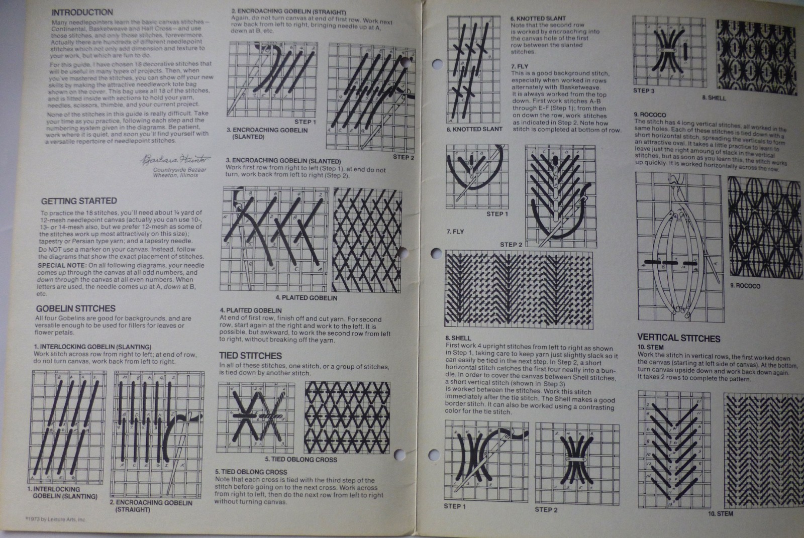 Leisure Arts Needlepoint Stitch Guide 18 Decorative Stitches