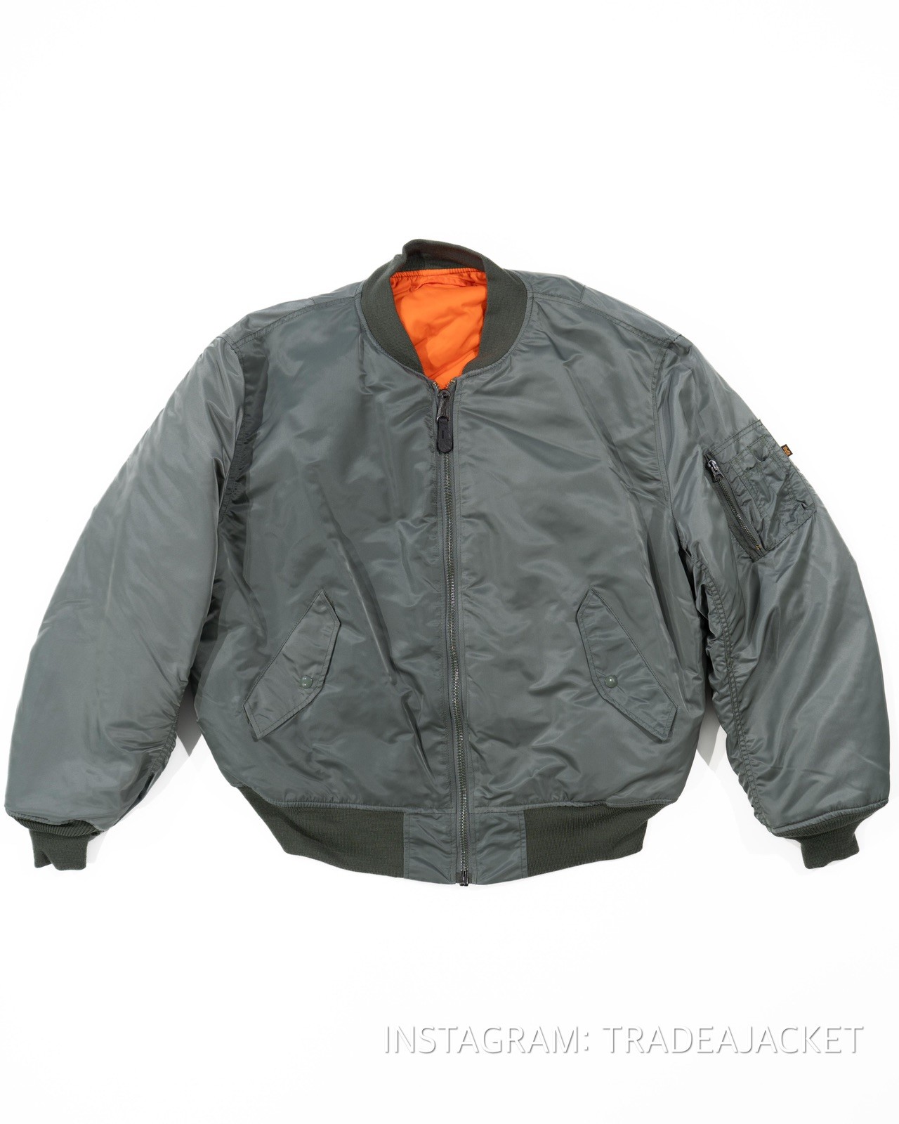 NEW OLD STOCK 90'S ALPHA INDUSTRIES MA-1 INTERMEDIATE FLYERS JACKET XX-LARGE