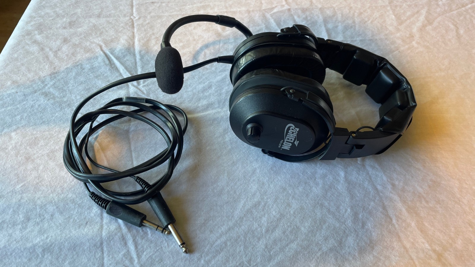 TELEX ECHELON Dual Plug Headset Airplane  Aviation AIRCRAFT PILOT Headphones