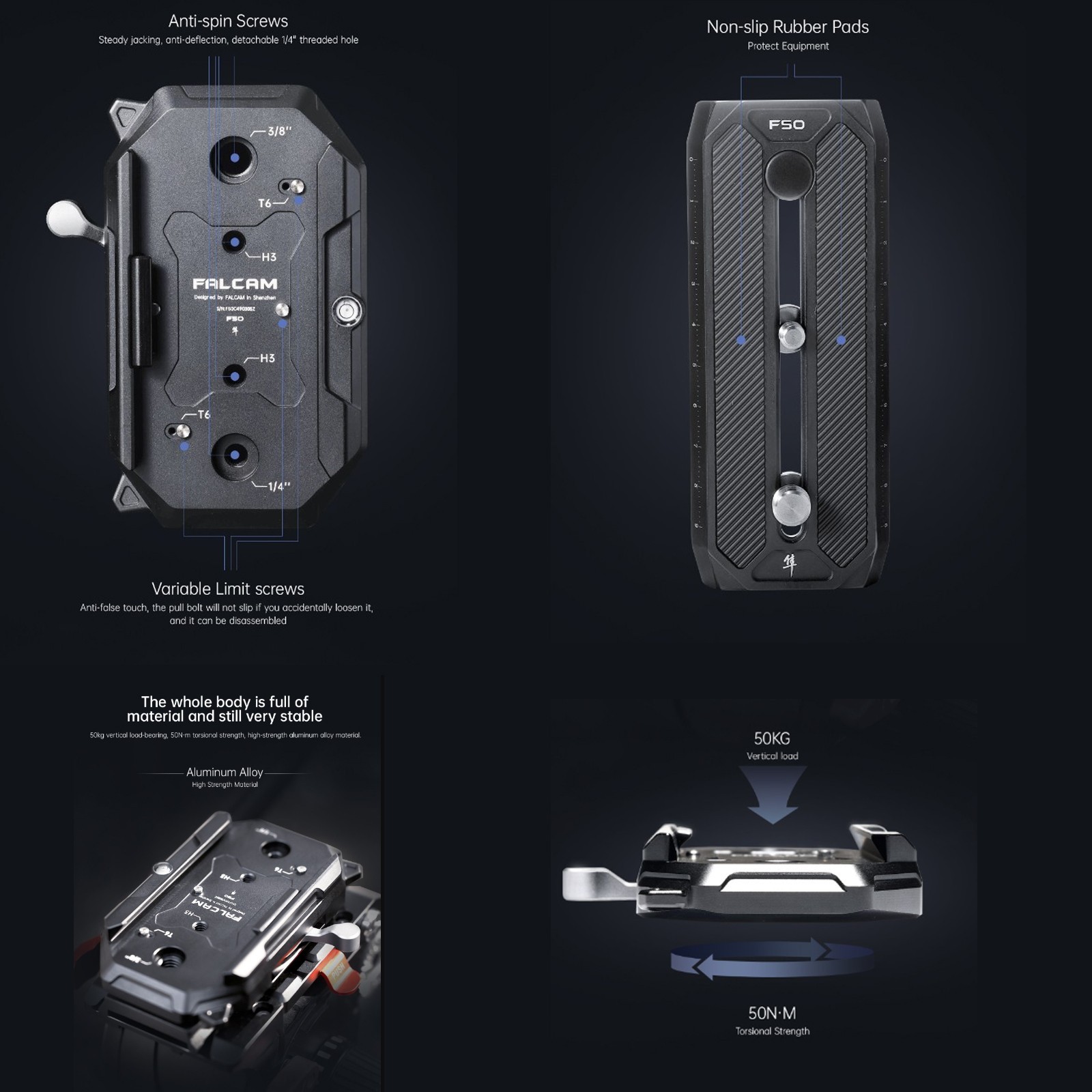 FALCAM F50 Long Quick Release for Big Cinema Camera Mounting Adapter QR System