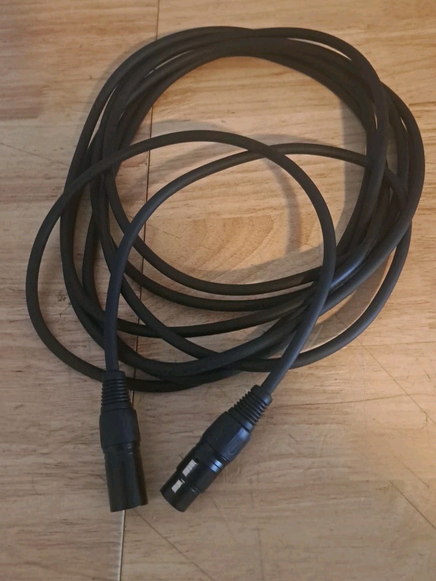 3pin xlr male to female, 3 Conductor 16ga cables for DMX lighting, 32' Ft, Qty 1