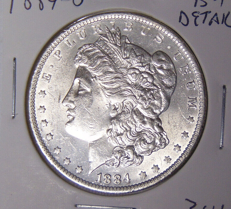 BU 1884-O Morgan Silver Dollar Uncirculated Cleaned New Orleans Mint (101124)