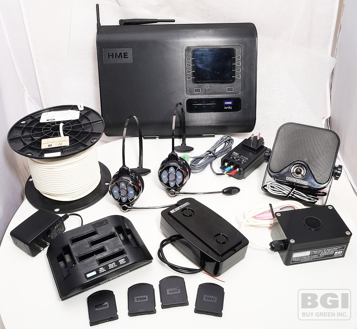Complete HME ION IQ 6100 & 2x HS6300 Headset Wireless Drive Thru Intercom System