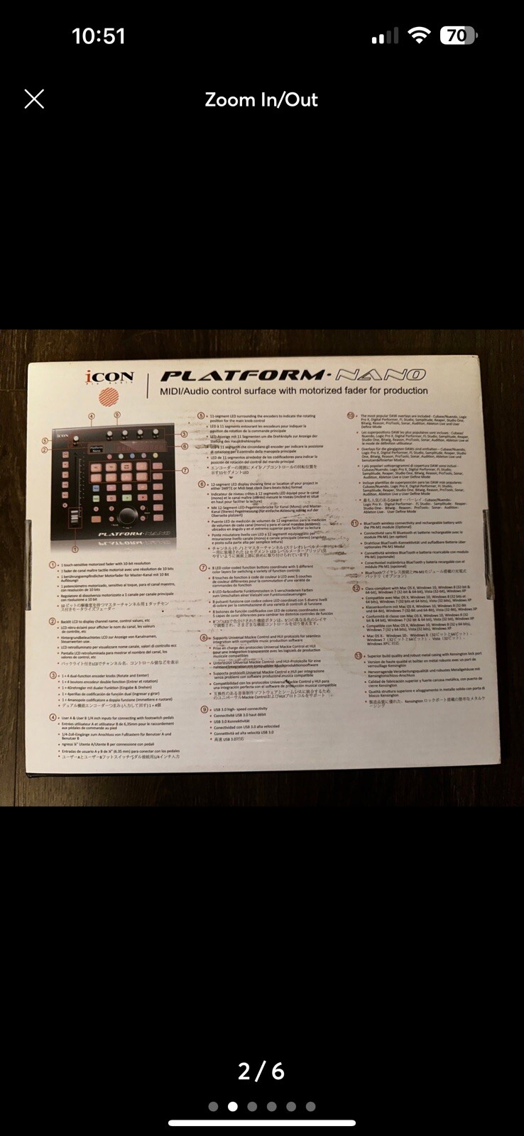 Icon Pro Audio Platform Nano Air MIDI Control Surface - Open Box