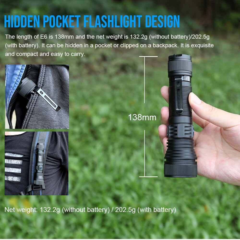 Trustfire Zoomable 550M Long Range Rechargeable Flashlight Magnetic LED Torch US