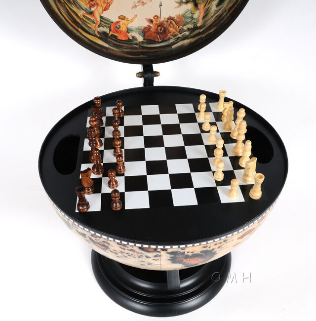 White Globe 13 inches with chess holder