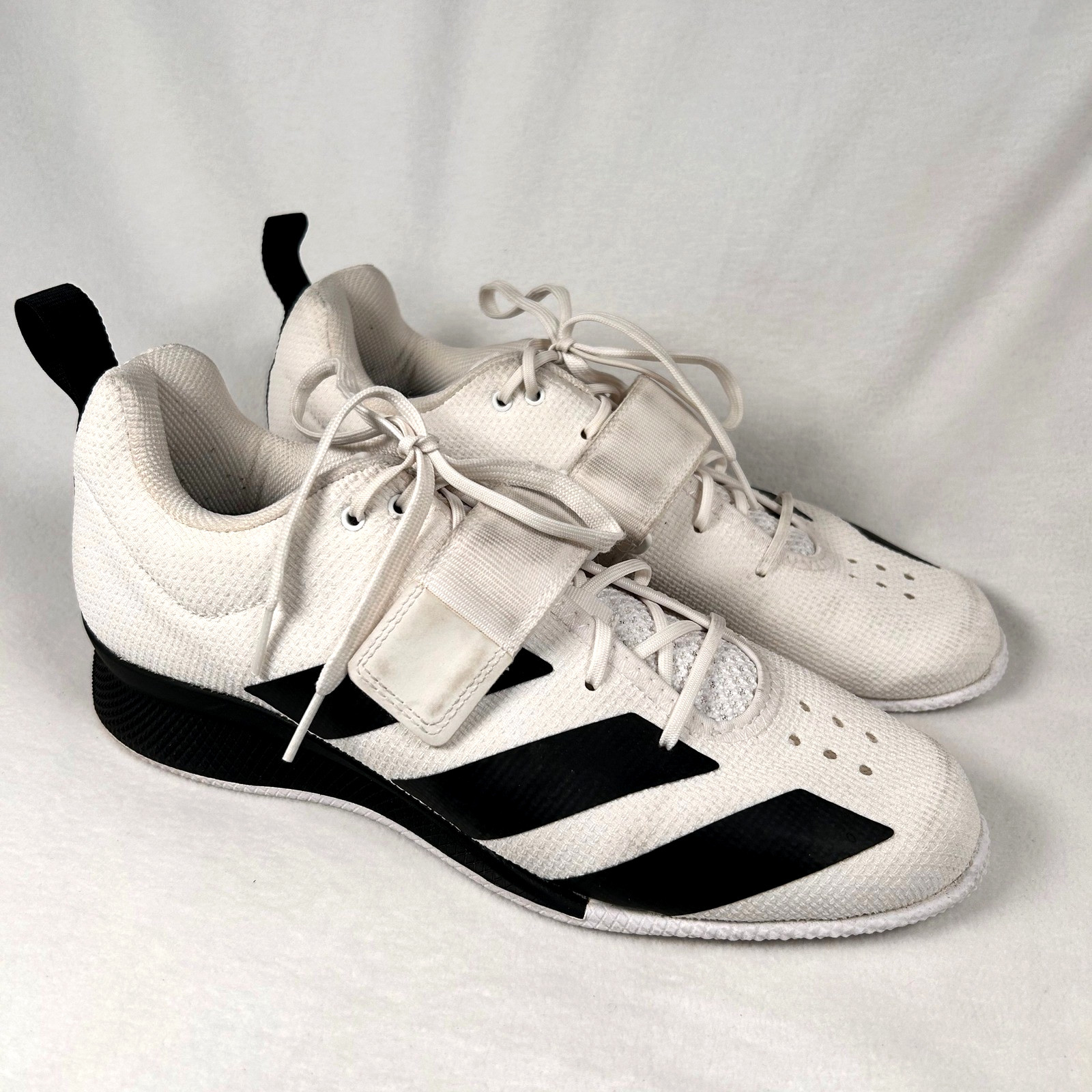Adidas Adipower Weightlifting 3 Shoes Mens 9.5 White Black GZ5953 Training Gym
