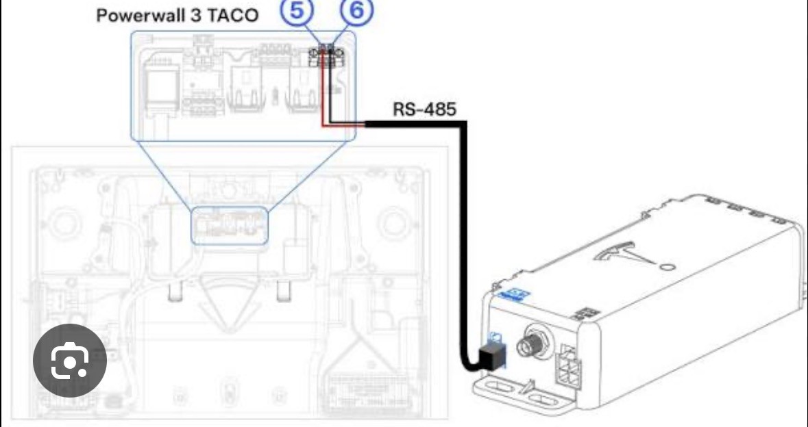 RS-485 Harness for Tesla Remote Energy Meter