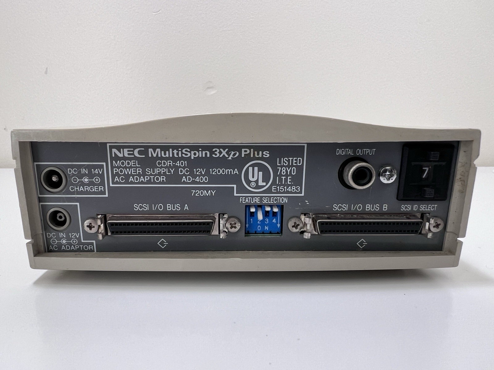 NEC MultiSpin 3Xp Plus CD-ROM CDR-401 - Not Tested