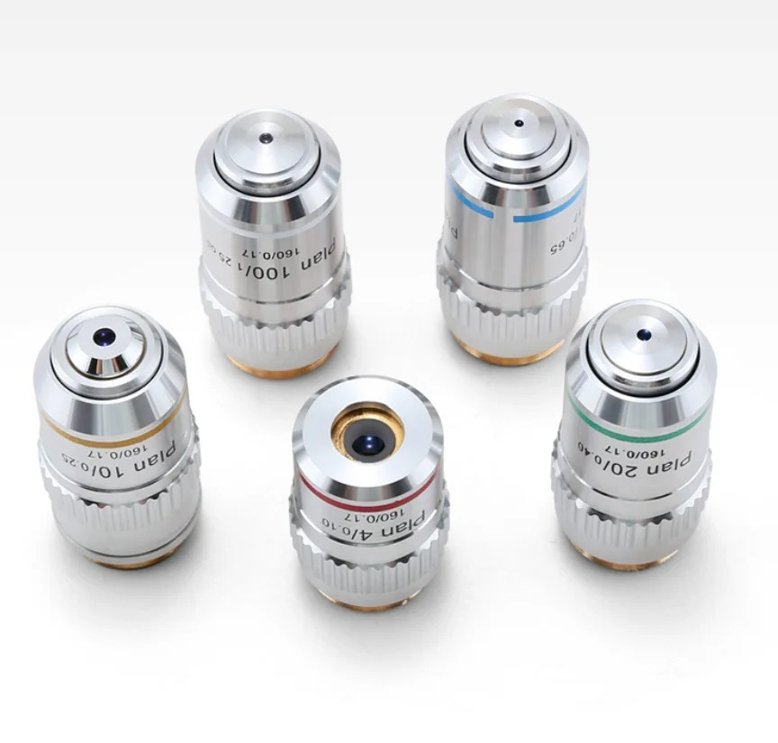 Plan Achromatic Objective Lens Biological Microscope Objectives Standard RMS