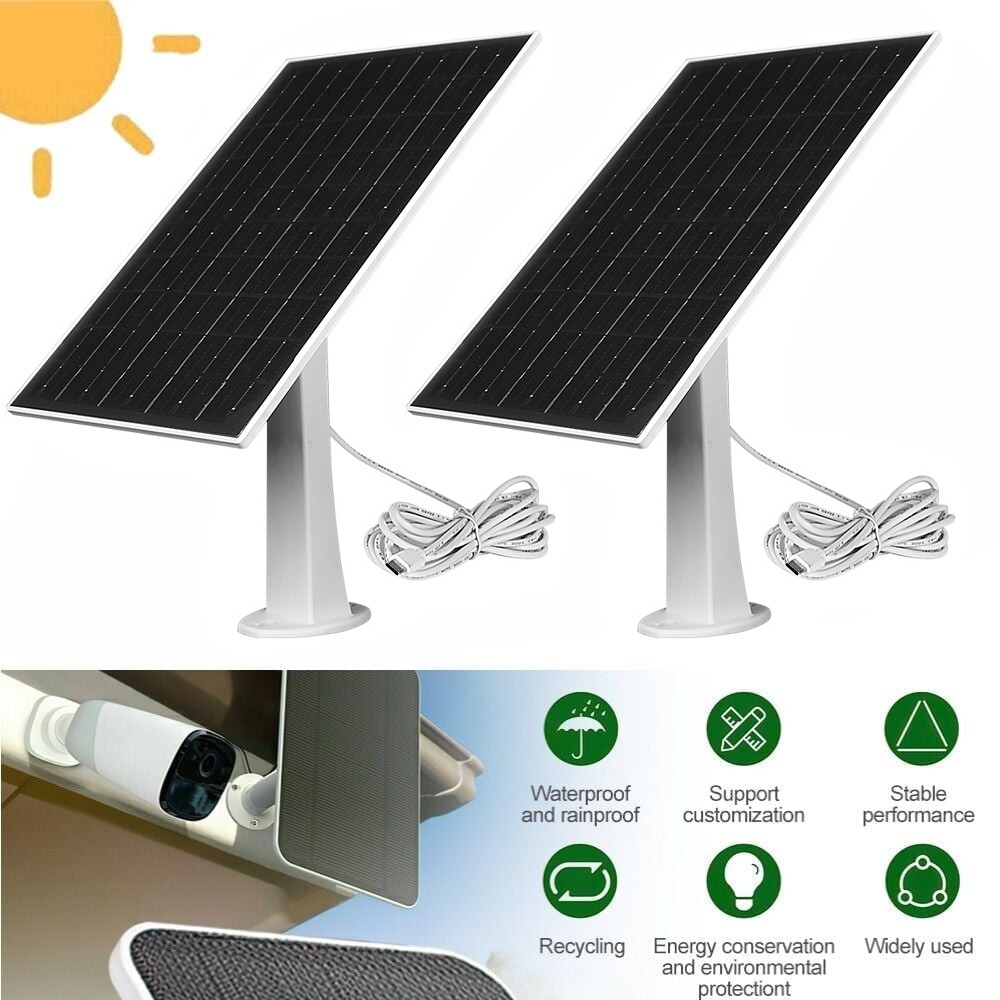 Solar Panel for Ring Spotlight Camera/Stick Up Cam Battery Charger 8W 5V Output