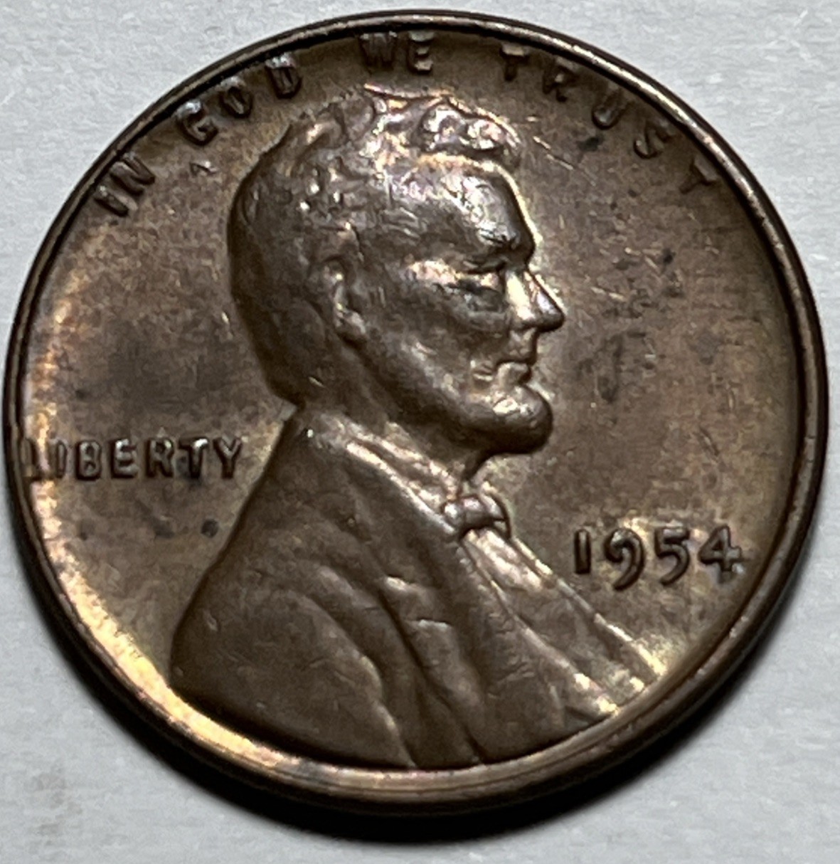1954 Lincoln Wheat Penny Error L On Rim Error
