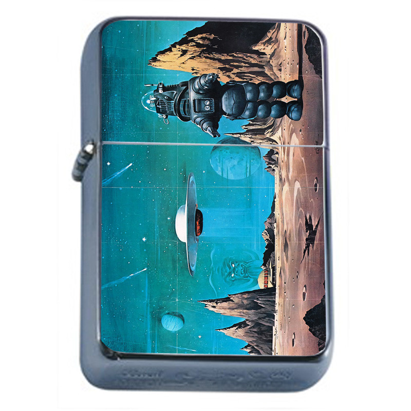 Forbidden Planet Rs1 Flip Top Oil Lighter Wind Resistant