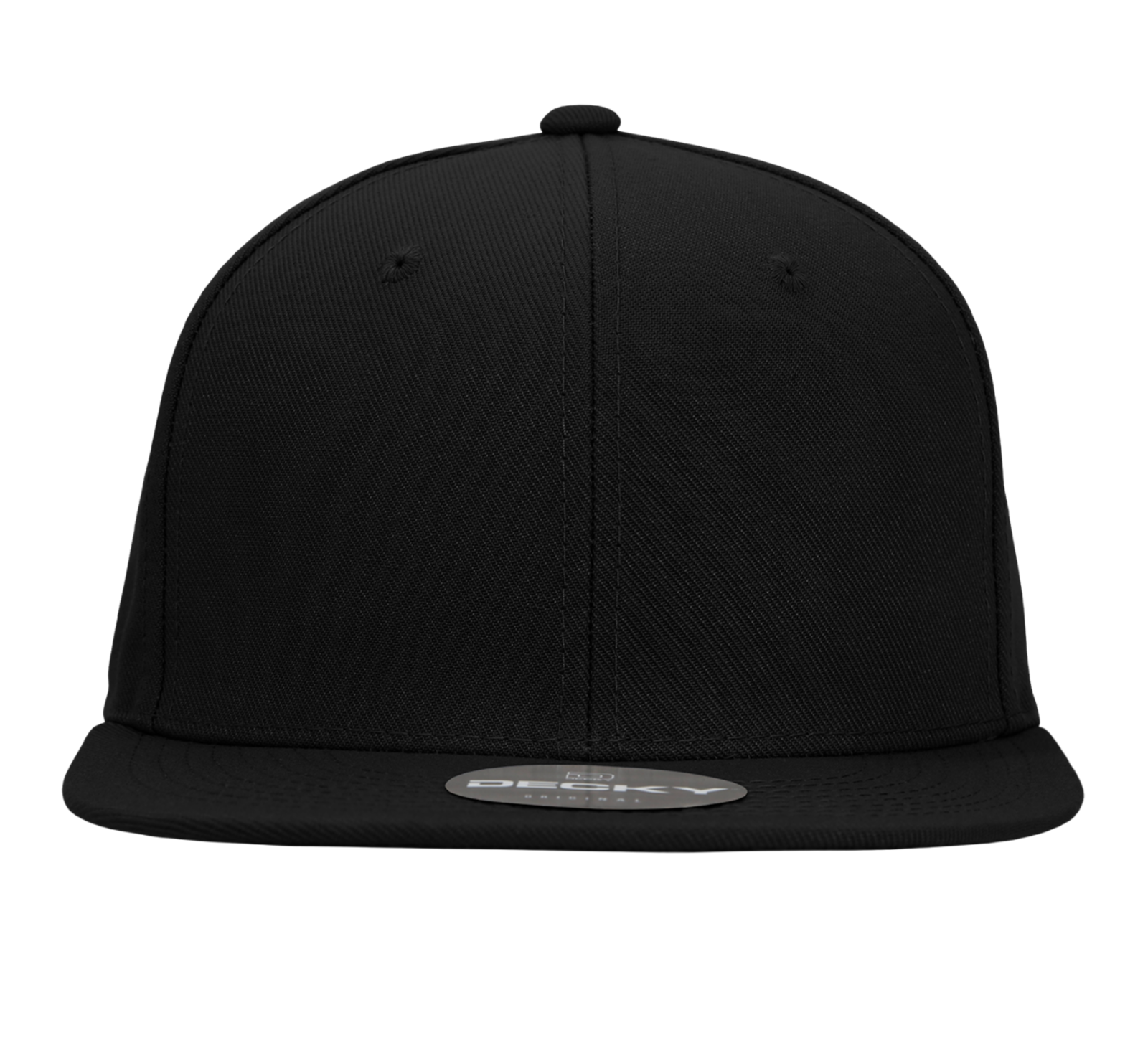 Black Fitted Flat Bill Plain Solid Blank Baseball Ball Cap Caps Hat Hats 9 SIZES