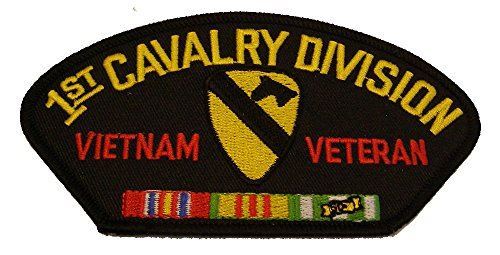 US ARMY FIRST 1ST CAVALRY DIVISION VIETNAM VETERAN PATCH W/ CAMPAIGN RIBBONS