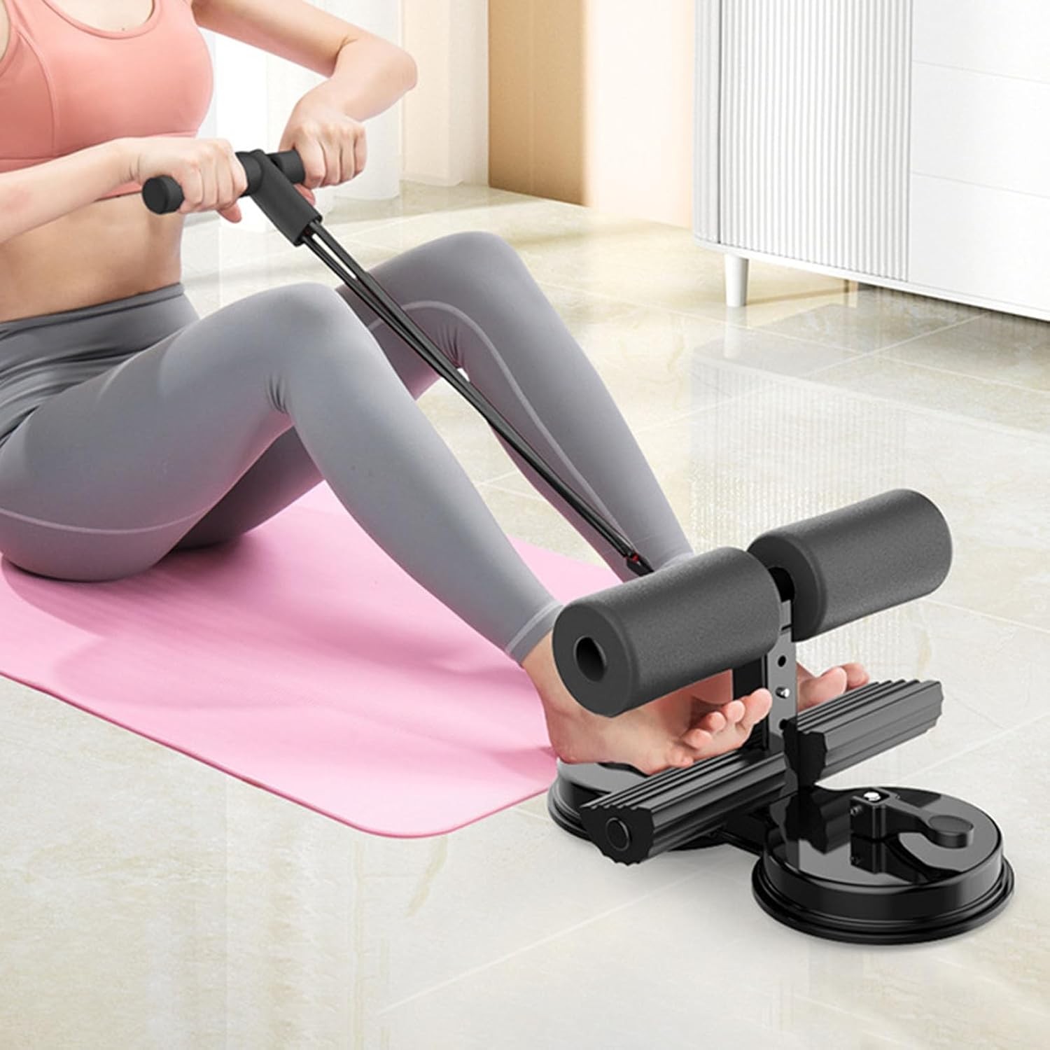 Adjustable Ab Trainer 3 Level Height Adjustable Double Suction Cups