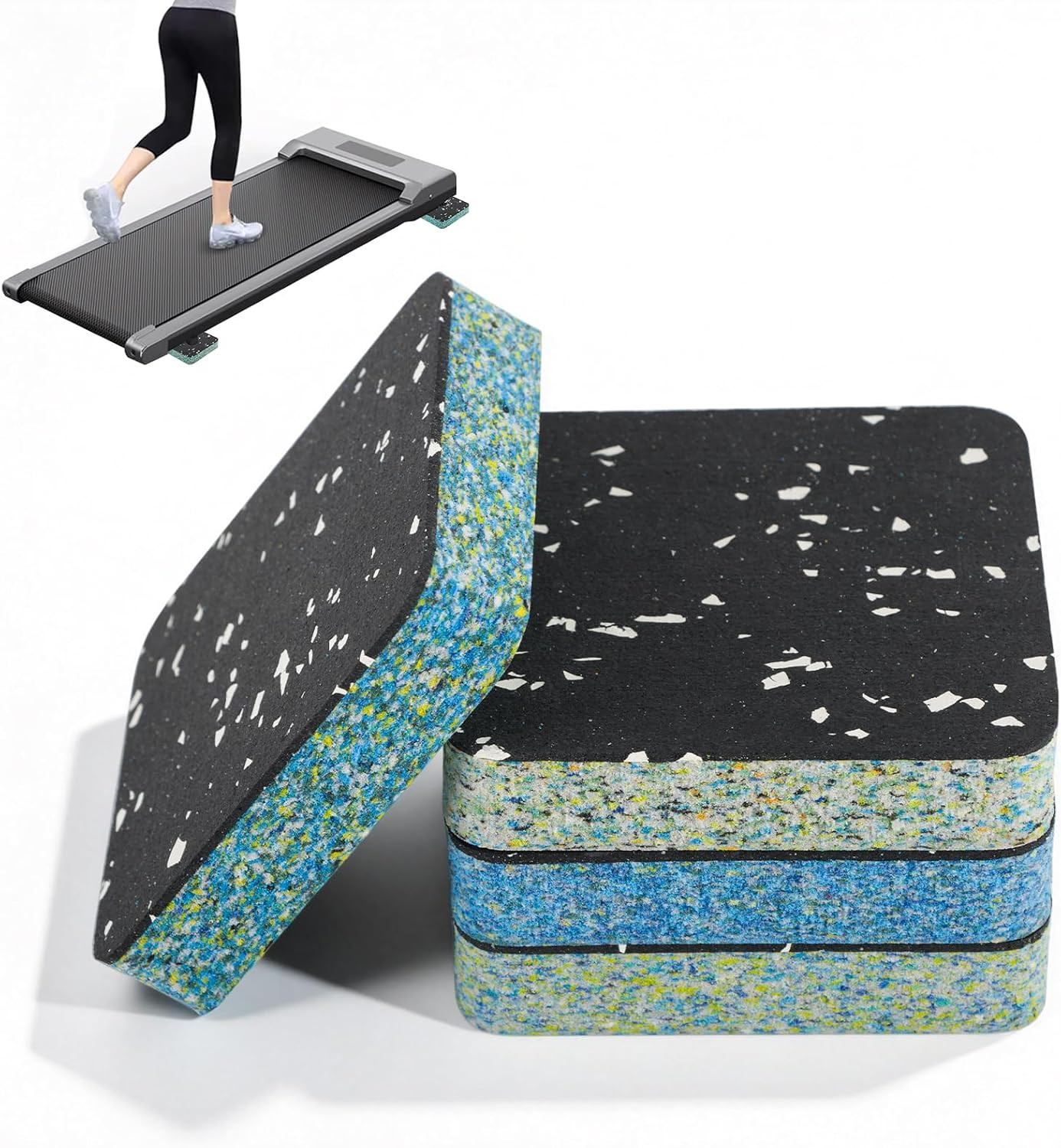 Treadmill Incline Riser Blocks, 4 PCS Walking Pad Incline Blocks, High-Density R