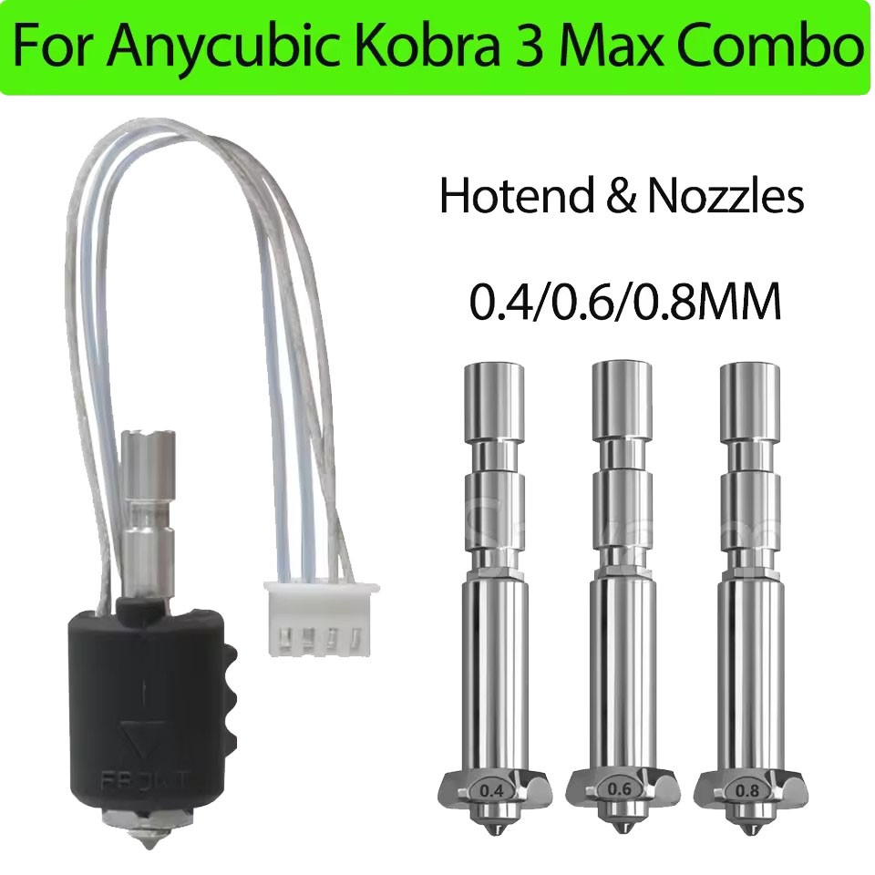 Hotend Sets For Anycubic Kobra3 max Combo Quick Swap Nozzle Harden Steel AUK