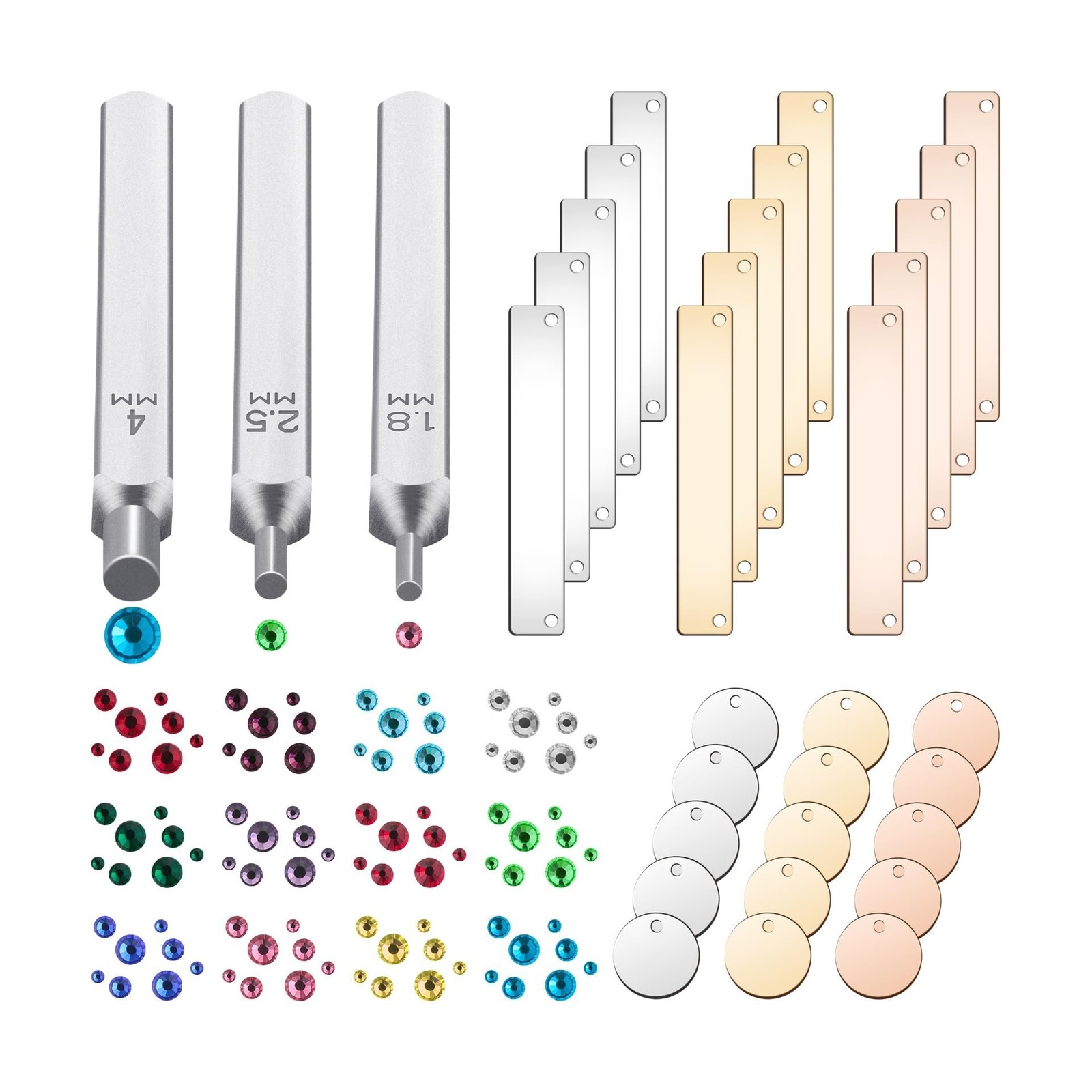 Jewelry Metal Stamping Tools Kits, Includes 3 Punch Tools, 1500... FAST USA SHIP