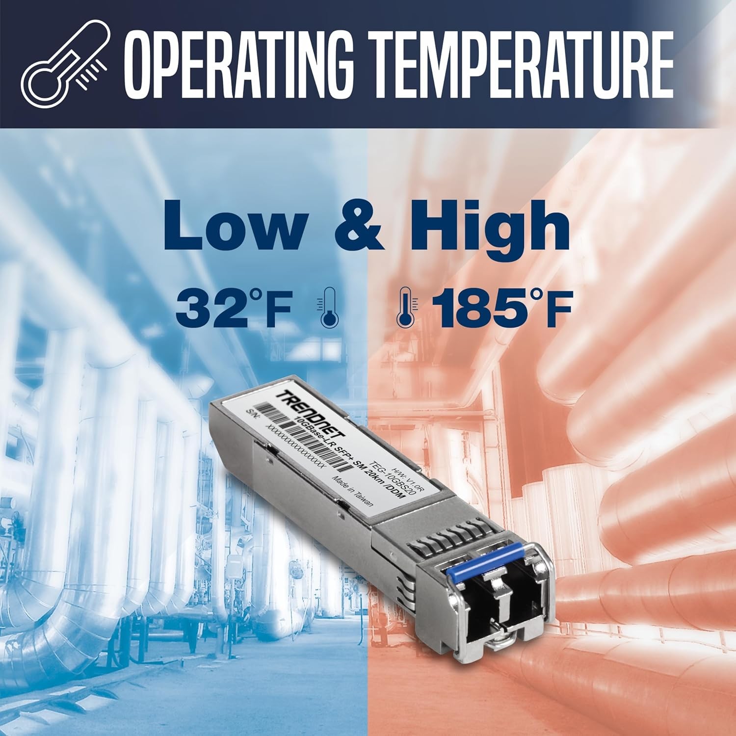 TRENDnet TEG-10GBS20, SFP+ Single Mode LC Module (20km)