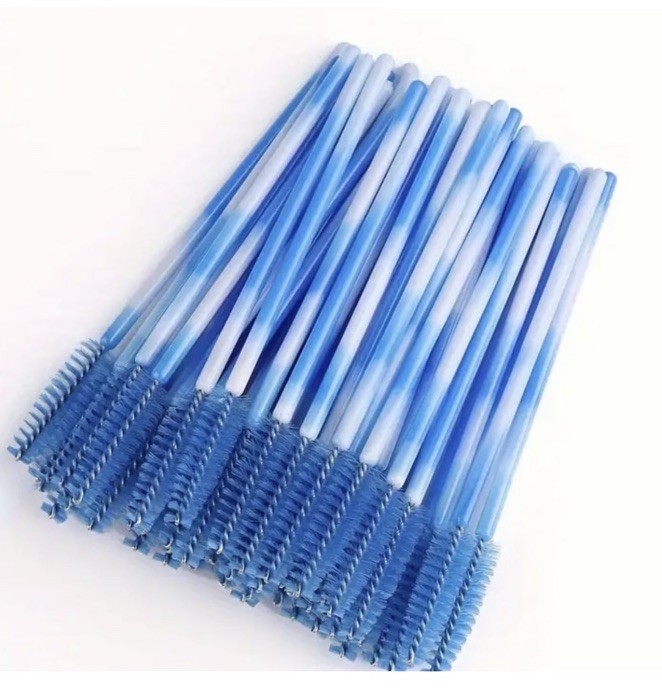 Disposable 50 pcs per pack eyelash brushes mascara wands  applicator  spoolies