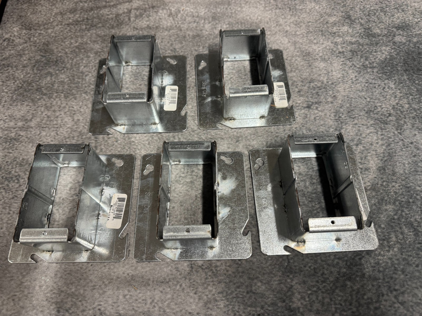 Lot of 10 - Thomas & Betts 72C512  Raised Single Gang Square Cut Tile Wall Cover