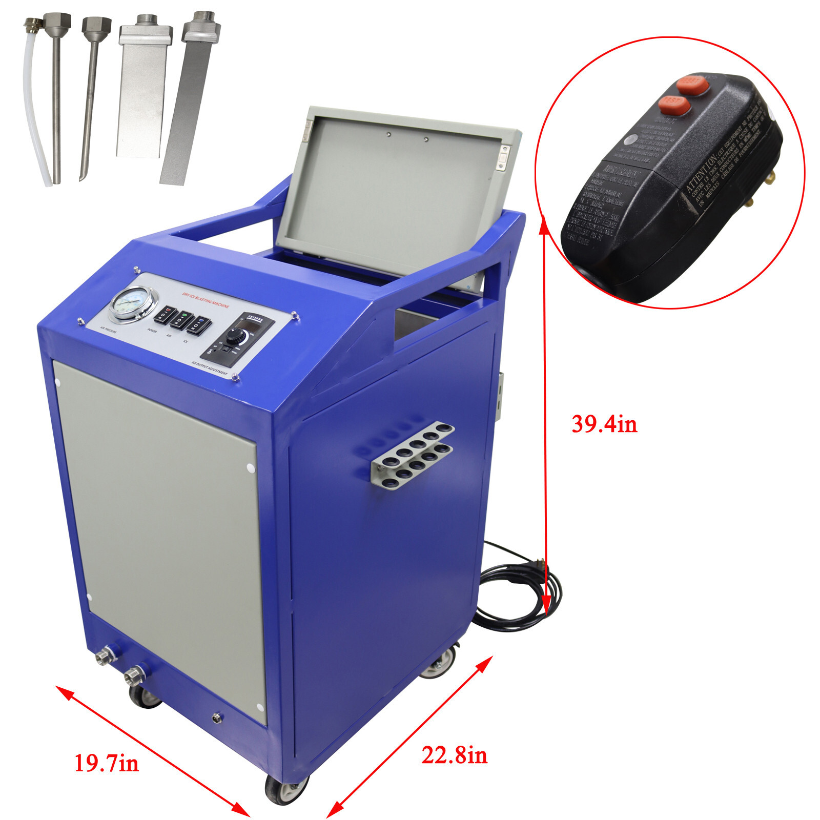 44Lbs Dry Ice Blasting Cleaning Machine 120V Industrial Dry Ice Cleaner Equipmet