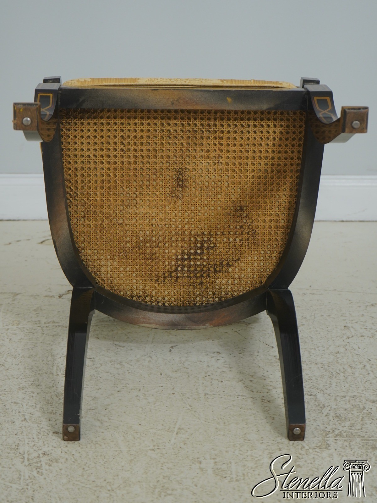 71773: Quality Regency Style Black & Gold Finish Chair