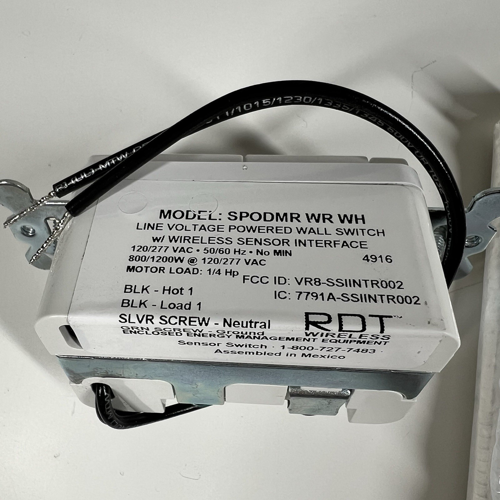 Acuity Controls Sensor Wall Switch SPODMR WR WH RDT Wireless Interface White New