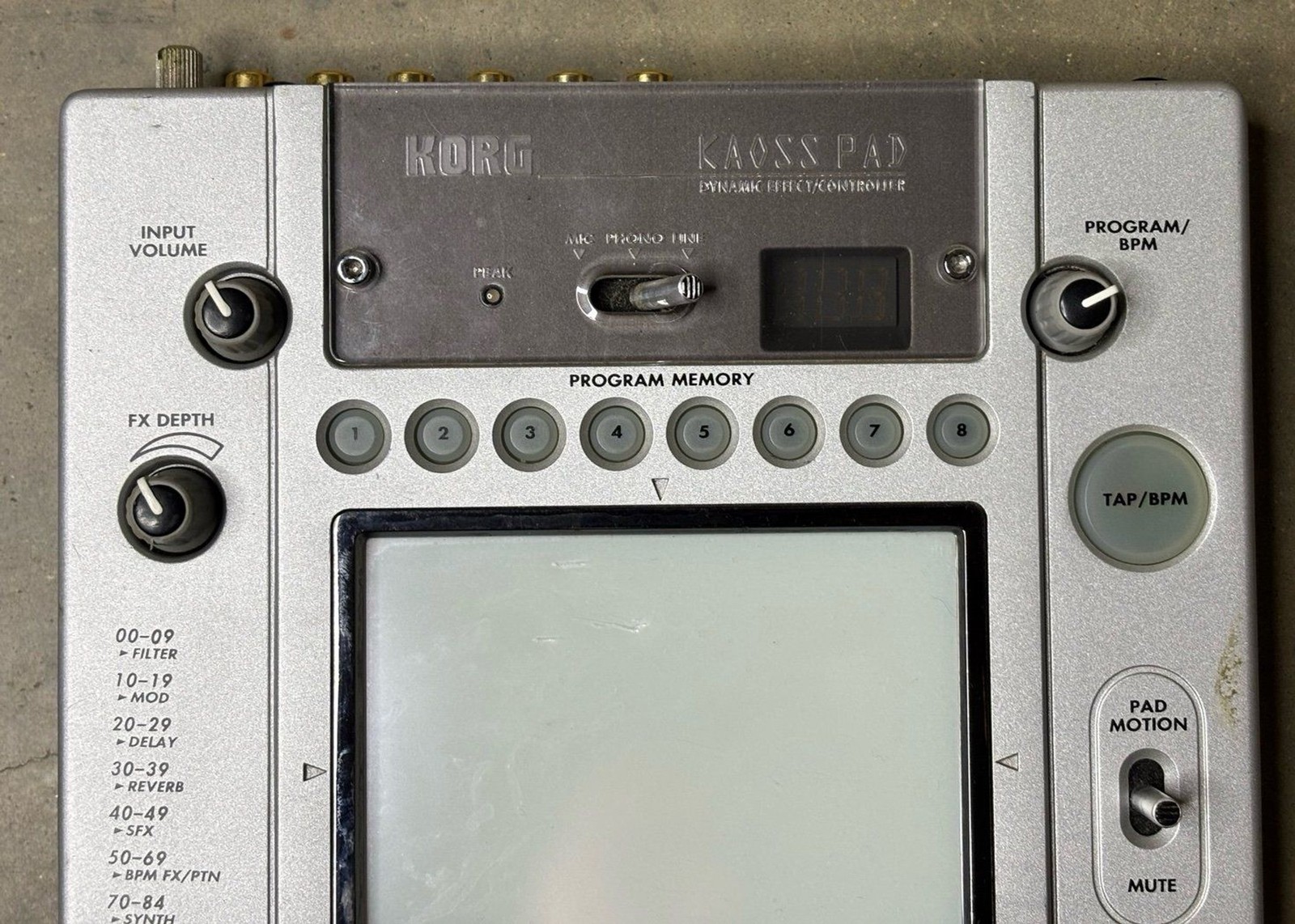 KORG KAOSS PAD KP2 KP-2 Dynamic Effect Controller DJ Sampler No Power Cord