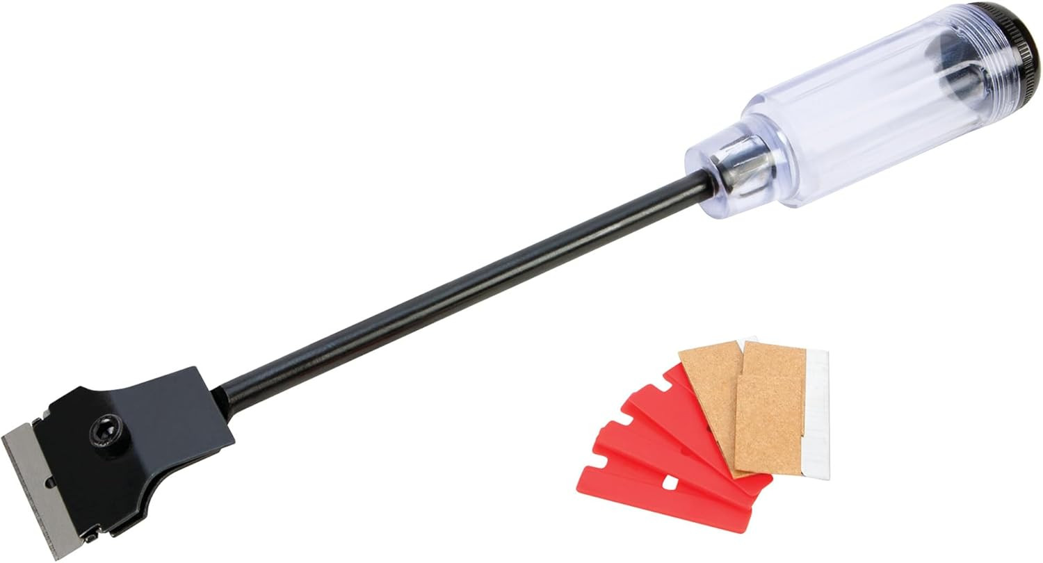 W233 12 In. Long Reach Razor  Scraper | Ideal for Removing Windshield Stickers o