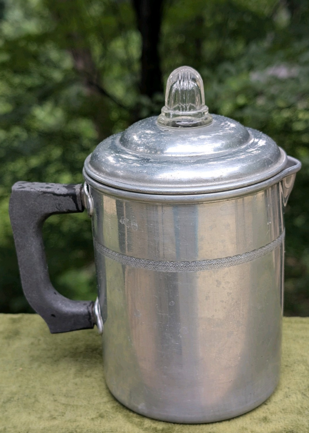 VINTAGE CRAFTMASTER PRODUCTS ALUMINUM COFFEE PERCOLATOR COMPLETE KITCHEN PROP