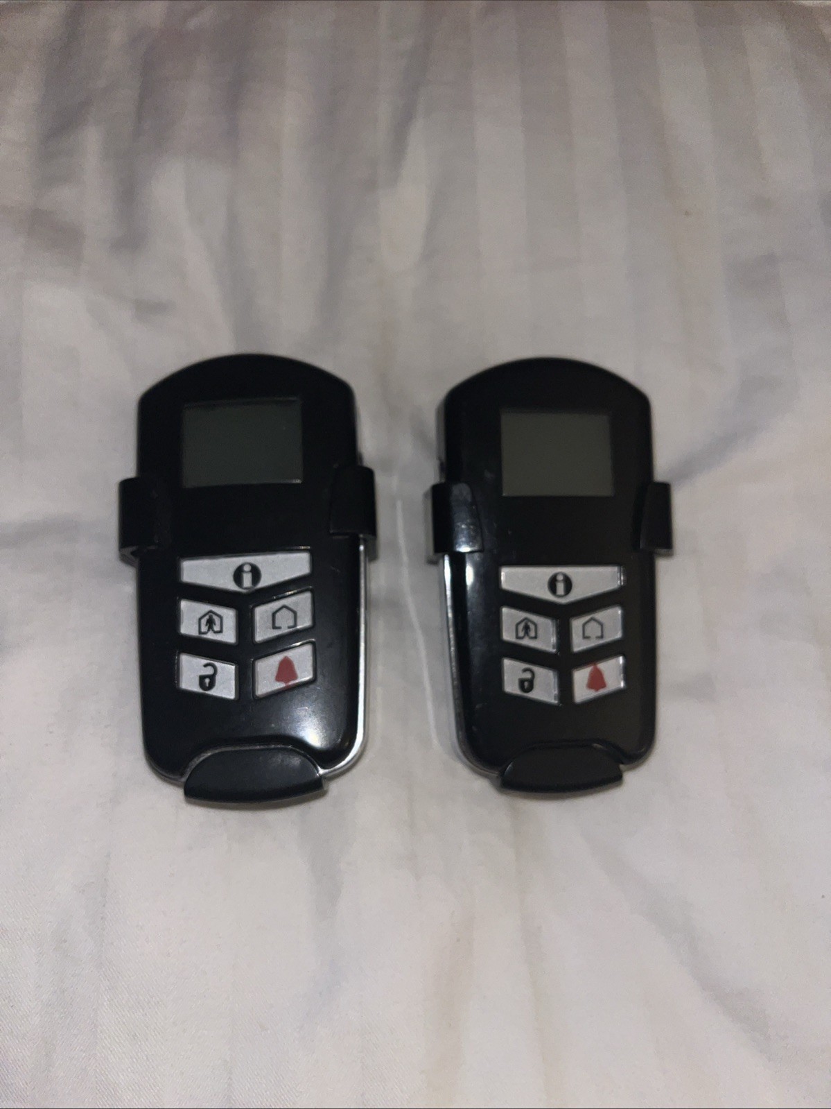 Lot of 2 DSC WT4989 4-Button Wireless Backlit Security Key fob w/ Icon Display